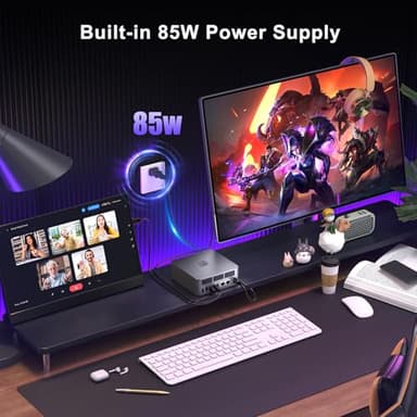 Beelink Dual LAN Mini PC, EQi12 Intel Core i5-1235U(10C/12T, max 4.4GHz), 16GB DDR4 RAM 500GB PCIe4.0 SSD, WiFi 6/ BT5.2/ Dual HDMI/Bulit-in 85W Power Supply Desktop Computer - Image 5