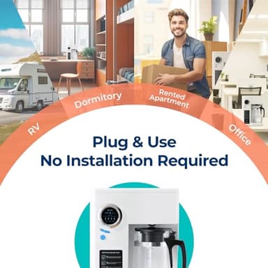 Bluevua RO100ROPOT-UV Reverse Osmosis System Countertop Water Filter - 6 Stage Purification with UV and Remineralization, Counter RO Filtration, Portable Water Purifier - Image 3