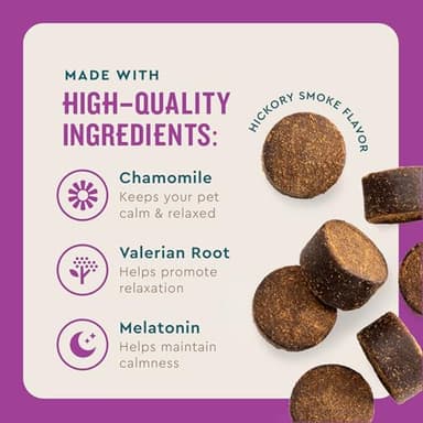 VetIQ Advanced Calming Support Supplement for Dogs, Calming Chews Help Manage Stress and Promote Relaxation, Anxiety Relief for Dogs, Made in The USA, 60 Count - Image 5