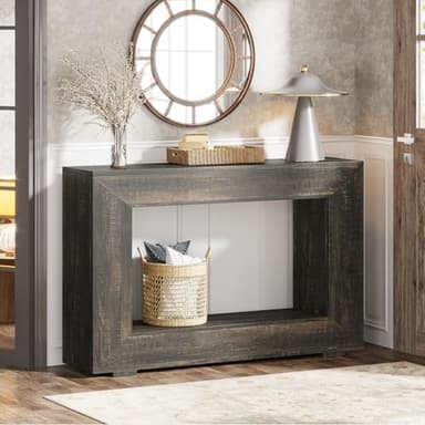 Tribesigns Farmhouse Console Table, 47 Inches Entryway Console Table with Storage, Industrial Hallway Accent Table for Living Room, Entrance - Image 2