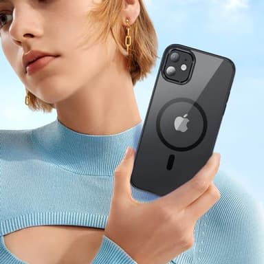 Fin2feel Magnetic Case for iPhone 11 Case, with Tempered Glass Screen Protector, [Compatible with MagSafe], Military Drop Protection Shockproof Matte Back Cover for iPhone 11 6.1 inch,Black - Image 9