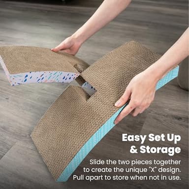 Catstages Easy Life Hammock Cat Lounger & Scratcher – Elevated Spot with Catnip, Comfortable & Multifunctional Design, Supports Cats Up to 20lbs - Image 6