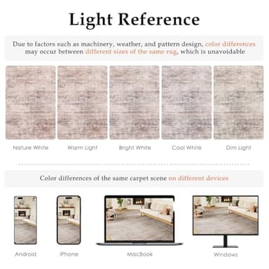 HUGEAR 6x9 Rugs Machine WashableGray Hallway Large Area Rug Indoor Accent Rug Abstract Low Pile Carpet Distressed Throw Aesthetic Rug Bedroom Living Room Office Dining Room Kitchen Laundry Room - Image 5