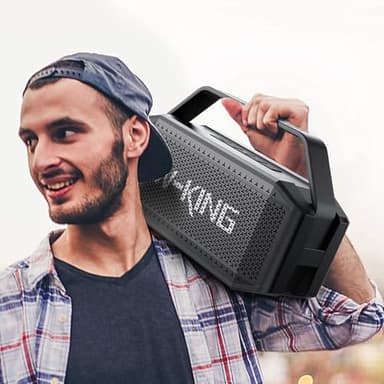 W-KING Portable Loud Bluetooth Speaker, 100W Max Waterproof Outdoor Speakers Bluetooth Wireless, IPX6 Party Big Large Speaker Boombox, 60W Exlarge Deep Bass Passive Radiator/40H/Power Bank/TF/AUX/EQ - Image 10