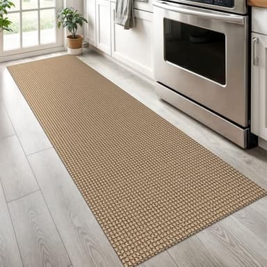KOZYFLY Boho Runners for Hallways 2x6 ft Washable Kitchen Runner Non Slip Rubber Backed Hall Runners Cotton Entryway Runner Rugs Floor Carpet for Indoor Backdoor Bedroom Kitchen, Tan/Orange/Brown - Image 2