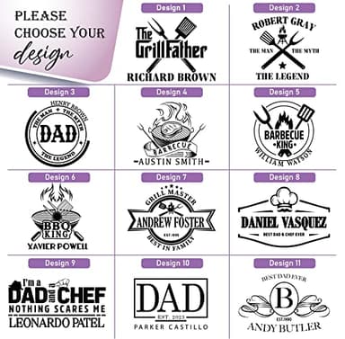 Personalized Wooden Grilling Board – Custom BBQ Gift for Men: Dad, Husband, Grandpa, Father-in-Law or Him – Birthday, Anniversary, Father’s Day or Christmas – Great Gift Idea for Men Who Love Grilling - Image 4