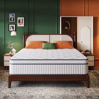 Gsleepee Queen Mattress, 10 Inch Queen Size Mattresses in a Box, Gel Memory Foam Hybrid Mattress for Motion Isolation, Soft and Comfortable, Pressure Relief, Medium Firm Support - Image 1