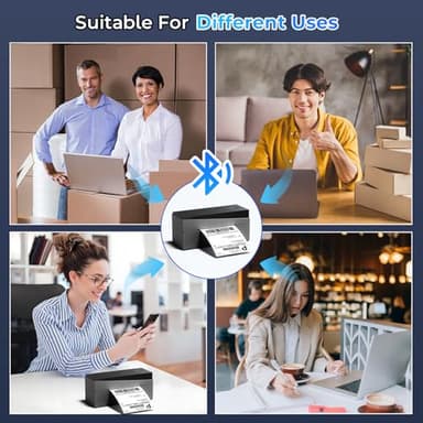 Omezizy Bluetooth Shipping Label Printer 4x6, 249BT Thermal Label Printer 4x6 for Small Business, Shipping Packages, Office, Home, Compatible with Android iPhone iPad Windows macOS Tiktok USPS Etsy - Image 7