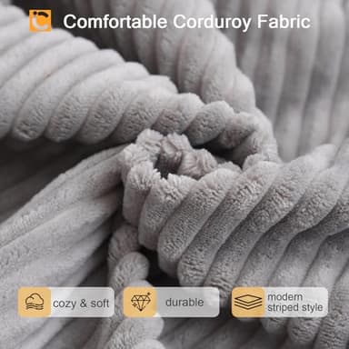 COMAX Folding Sofa Bed Queen, 4-in-1 Foldable Floor Couch Convertible Futon Sofa with Armrests Sleeper Mattress Chair Bed Comfy Portable Fold Out Lounge Guest for Living Room Bedroom, Light Grey - Image 7