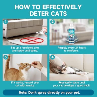 Woyamay Cat Deterrent Spray, Cat Scratch Deterrent for Furniture, Cat Repellent Spray to Keep Cats Away, Cat Repellent Spray for Furniture Indoor & Outdoor, Prevent Scratching, Digging & Chewing 200ml - Image 8