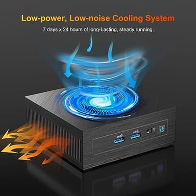 LETSUNG GoLite 11 Mini PC with Intel Celeron N4000 (2.6GHz), 8GB RAM 128GB NVMe PCIe SSD Mini Desktop Computer, 4K Dual Display, WiFi 5/BT4.2, 4*USB 3.2 Ports, VESA Mount for Home/Office/School - Image 5