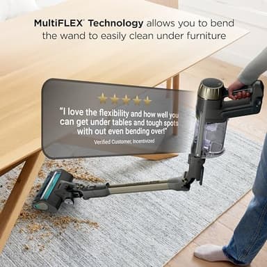 Shark PowerDetect Pet Plus Clean & Empty Cordless Stick Vacuum & Auto-Empty System, Powerful Suction, HEPA Filtration, Carpet & Hard Floor, Portable, Stick Vacuum for Pet Hair, Dark Gray, IP3253 - Image 9
