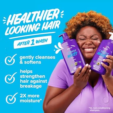 Aussie Miracle Moist Shampoo and Conditioner with 3 Minute Miracle Deep Conditioner, Avocado & Jojoba Oil, Paraben-Free, Moisturizes & Detangles, All Hair Types, Citrus Floral Scent, 3 Pack 68.4 Fl Oz - Image 3