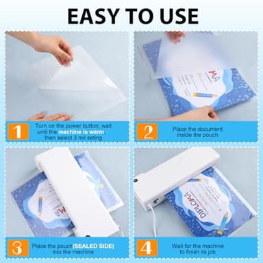 400 Pack Laminating Sheets, Holds 8.5 x 11 Inch Sheets, 3 mil, 9 x 11.5 Inches Thermal Laminating Pouches Lamination Sheet Paper for Laminator, Clear, Letter Size, Office and School Supplies - Image 8