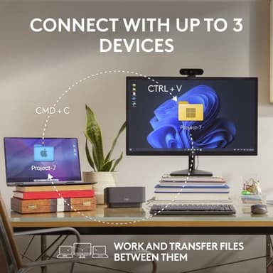 Logitech MX Anywhere 3S Compact Wireless Mouse, Fast Scrolling, 8K DPI Any-Surface Tracking, Quiet Clicks, Programmable Buttons, USB C, Bluetooth, Windows PC, Linux, Chrome, Mac - Rose - Image 8