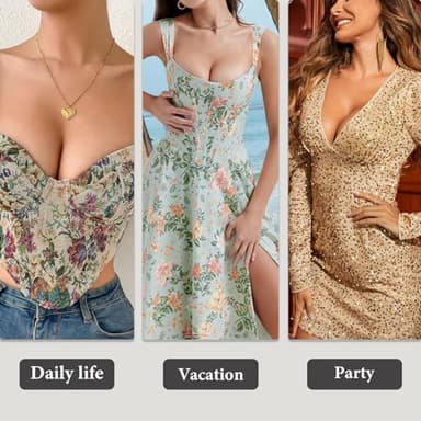 Lingesxy Women's Push Up Padded Bra Seamless T-Shirt Underwire Plunge Bra Add One Cup 44A Beige - Image 5