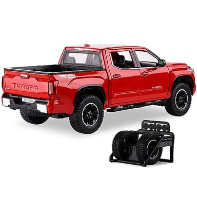 SASBSC Tundra Truck Toys for 3 4 5 6 7 Year Old Boys Pickup Toy Trucks for Boys Age 3-7 Diecast Metal Trucks with Light and Sound Pull Back Toy Cars Gift for Kids - Image 5