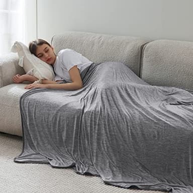 Bedsure Cooling Blanket for Hot Sleepers - Cold Blanket Queen Size for Sleeping, Ice Summer Cool Bedding with Rayon Derived from Bamboo, Lightweight Arc-Chill Thin Room Bed Cooling Essentials, 90x90 - Image 9