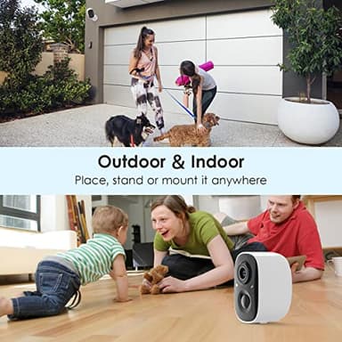 GMK Security Camera Wireless Outdoor, 2K Color Night Vision AI Motion Detection 2-Way Talk Battery Powered WiFi Home Indoor Camera IP65 Weatherproof Spotlight Siren Alarm Cloud/SD Storage - Image 8