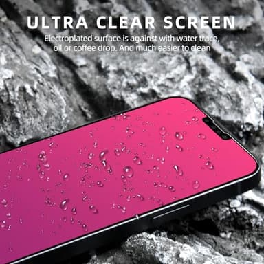 EGKimBa Privacy Screen Protector - Compatible with iPhone 16e, 14, 13 and 13 Pro 6.1 inch Gradient Colorful Electroplated Anti-Spy Anti-Blue Light Tempered Glass - Image 8