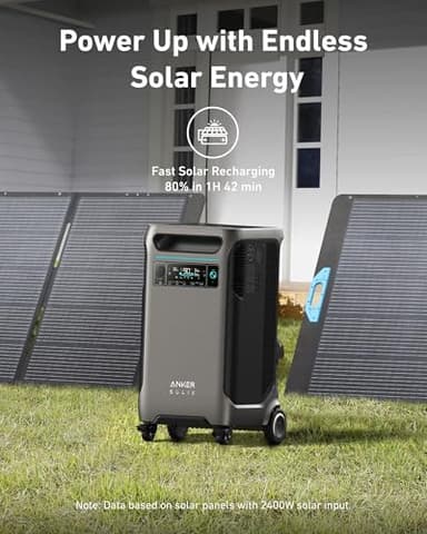 Anker SOLIX F3800 Portable Power Station, 3840Wh, LiFePO4 Batteries, Ultra-High 6000W AC Output with 120V/240V, Solar Generator for Home Backup, RVs, Emergencies, Power Outages, and Outdoor Camping - Image 7