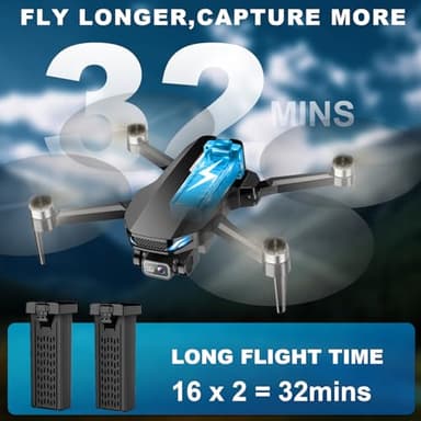 GPS Drone with Camera for Adults, 2K HD FPV Drones with Auto Return, Follow Me, Circle Fly, Waypoint Fly, Stable Hover, Brushless Motor, Foldable 5G Transmission Remote Control Quadcopter - Image 8