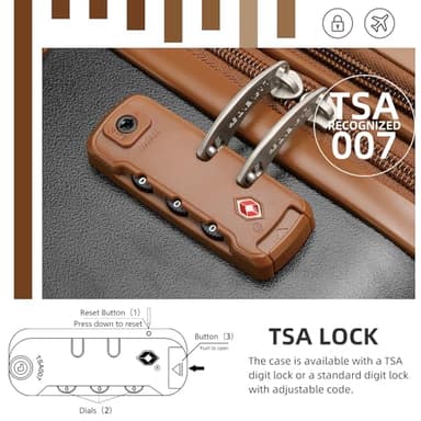 LARVENDER Luggage Sets 3 Piece, Expandable Carry on Luggage 22x14x9 Airline Approved Hardshell Suitcases with Spinner Wheels TSA Lock, Vintage Rolling Luggage for Men and Women, Black - Image 3