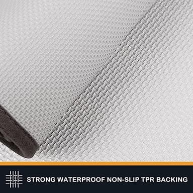 PURRUGS Dirt Trapping Door Mat 32" x 47", Non-Skid/Slip Machine Washable Microfiber Entrance Rug, Shoes Scraper, Dog Doormat, Super Absorbent Floor Mat for Muddy Wet Shoes and Paws, Charcoal - Image 4