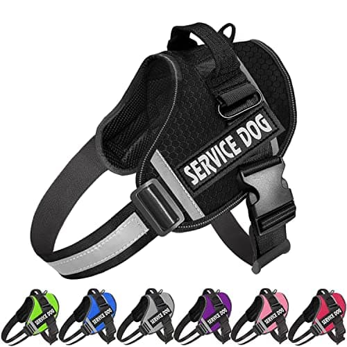 JSXD Dog Harness,No-Pull Service Dog Harness with Handle Adjustable Outdoor Pet Dog Vest 3M Reflective Nylon Material Vest for Breeds,Easy Control for Small Medium Large Dogs - Image 1