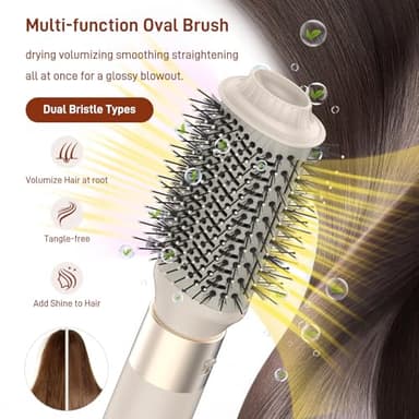 5 in 1 Hair Air Styler - Rotating Hair Dryer Brush 110000 RPM for Fast Drying & Hot-Air Automatic Wrap for Curling, Frizz-Free Blow Dryer Brush for Straightening Volumizing No Heat Damage - Image 6