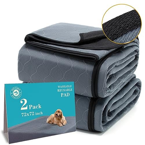 Bunlitent Washable Pee Pads for Dogs 72x72, 2 Pack, Extra Large Reusable Puppy Pads, Dog Training Pads with Quick Dry, Large Anti-Slip Dog Pee Pads, Whelping Pads, Potty Pad - Image 1