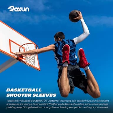 ROXUN 4 Pairs Arm Sleeves, Cooling UV Sun Protection Sports Compression for Men/Women 4 Black - Image 3
