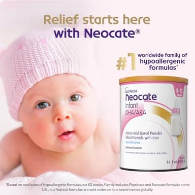Nutricia Neocate Infant - Hypoallergenic, Amino Acid-Based Baby Formula - Well-Tolerated & Supports Normal Growth - Infant Formula with DHA, ARA & Iron - 14.1 oz can (Pack of 4) - Image 6