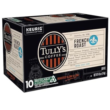 Tully's Coffee French Roast, Keurig Single Serve K-Cup Pods, Dark Roast Coffee, 60 Count, (6 Packs of 10) - Image 11