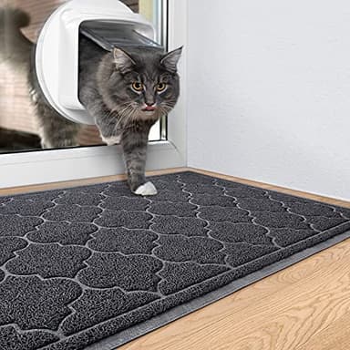 LuxStep Door Mat Large 24x36 Inch Indoor Outdoor Doormat, Non-Slip Low-Profile Design Floor Mat, Front Door Welcome Mat for Entryway,Patio,Garage, Black - Image 2