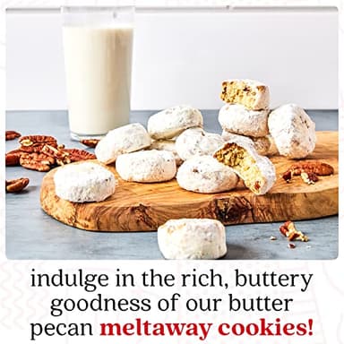 David's Cookies Butter Pecan Meltaways Sweet Sampler Tin - Butter Cookies with Crunchy Pecans, Soft, And Melt In Your Mouth Flavorful Cookies - Delicious Gourmet Food Gift For All Occasions 16oz - Image 3