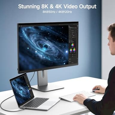Cable Matters 20Gbps USB C to USB C Monitor Cable - 6ft / 1.8m, Supports Up to [8K@30Hz / 4K@120Hz Video, 240W Charging, 20Gbps Data Transfer], USBC Video Cable, Works with CarPlay, Android Auto - Image 3