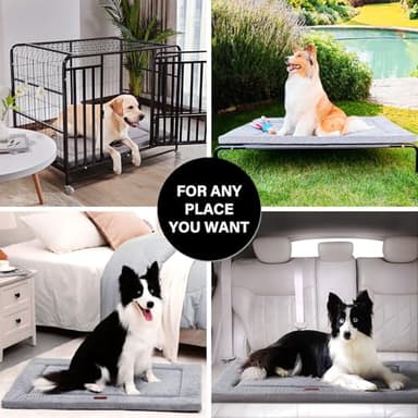 WESTERN HOME Dog Bed for Crate, High Resilience Foam Dog Crate Mat Kennel Pad with Soft Wavy Plush Comfortable Anti-Slip Washable Pet Bed for Large Medium Small Dogs & Cats - Image 6