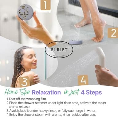Shower Steamers Aromatherapy BLRIET 8 Pack Gifts for Women, Birthday Christmas White Elephant Gifts Stocking Stuffers for Adults Her Mom Him Home Spa Gym Natural Essential Oil Self Care Relaxation - Image 6