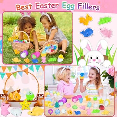 36PCS Mochi Squishy Toys for Kids Party Favors Birthday Goody Bags Fruit Mochi Squishies Kawaii Squishy Toys Stress Relief Toy Classroom Prize Treasure Box Reward Easter Egg Fillers Valentine Day Gift - Image 2