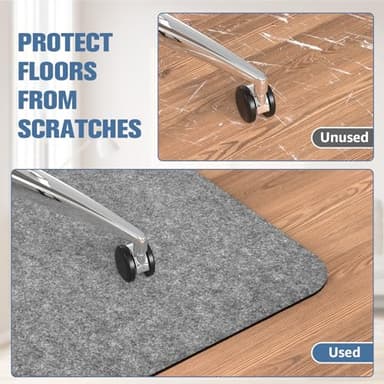 Placoot Office Chair Mat for Hardwood Floor, 55"x35" Computer Chair Mat, Desk Chair Mat, Large Anti-Slip Floor Protector for Home Office - Image 5