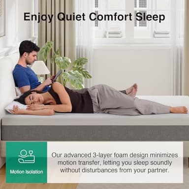 Novilla Queen Size Mattress, 10 Inch Memory Foam Mattress Queen in a Box with Comfort Foam for Contour Support & Motion Isolation & Edge Support, CertiPUR-US Certified - Image 5