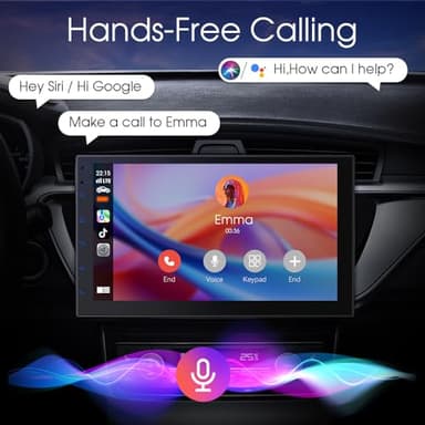 Haudio 7 Inch Double Din Car Stereo,with Wireless Apple CarPlay and Android Auto Screen for Car,HD Touch Screen carplay Screen with 1080P Reversing camera,Mirror Link,AUX,FM/AM|Wireless CarPlay Screen - Image 4