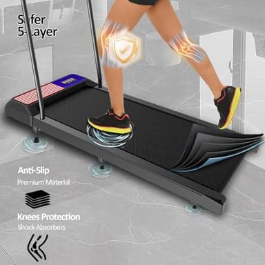 Walking with Incline Pad and Handle Bar, 3 in 1 Mini Walking Machine, 2.5HP Low Noise Treadmill for Home with Remote Control, Treadmill with Handle Bar, Running Pad with Remote Control - Image 6