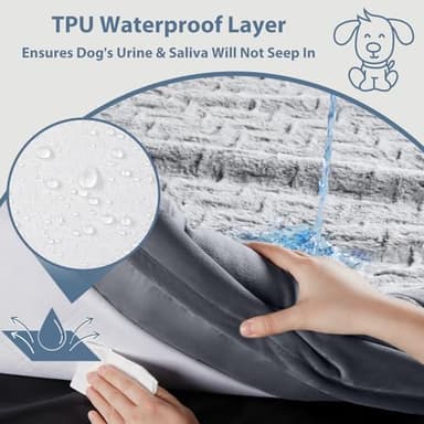 WNPETHOME XXL Extra Large Dog Bed, Washable Dog Couch with Removable Waterproof Cover, Orthopedic Large Pet Sofa Bed with Bolster Sides for Sleeping - Image 7
