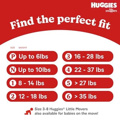 Huggies Size 1 Diapers, Little Snugglers Baby Diapers, Size 1 (8-14 lbs), 32 Count, Packaging May Vary - Image 6