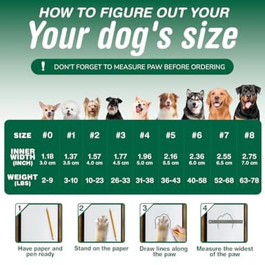 AOKOWN Dog Shoes for Large Dogs, Anti-Slip Dog Boots for Winter Snow, Hot Pavement, Dog Booties & Paw Protectors for Hardwood Floors Size 8 - Image 2
