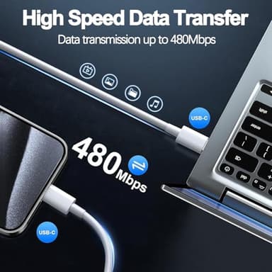 iPhone 17 16 15 Charger,USB C Charger Fast Charging,2Pack Dual Port Fast Wall Chargers Block with 6FT USB C Cable for iPhone 17 Pro Max/17 Pro/17/Air/16 Pro Max/16 Plus/16e/15/iPad Pro/Air/Mini/AirPod - Image 8