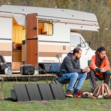 Solar Powered Generator 300W Peak/70400mAh, 260Wh Portable Power Station with Panels 40W Included, Solar Generator with AC Outlet 110V for Home Use, Camping, Outdoor, Power Backup - Image 9