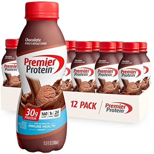 Premier Protein Shake, Chocolate, 30g Protein 1g Sugar 24 Vitamins Minerals Nutrients to Support Immune Health, 11.5 fl oz (Pack of 12) - Image 1